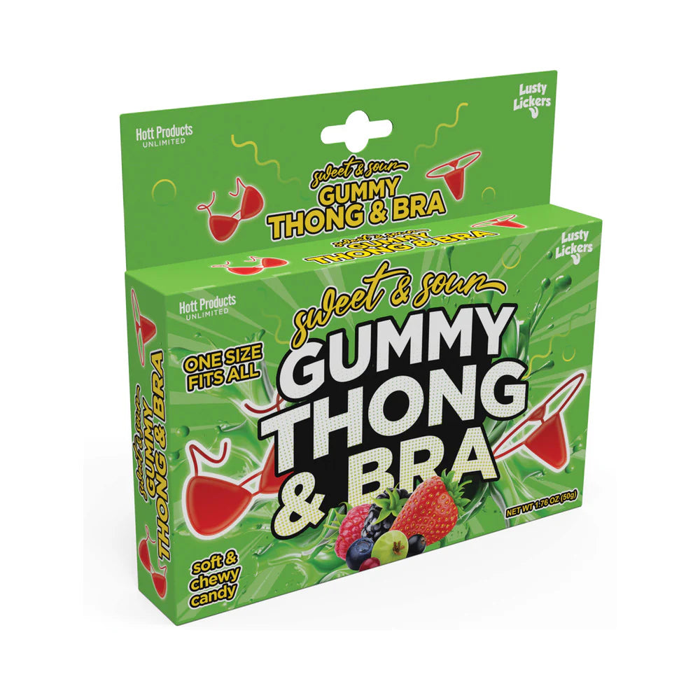 Sweet & Sour Edible Gummy Lingerie Set - Thong & Bra | Peachy and Banana Sex Shop