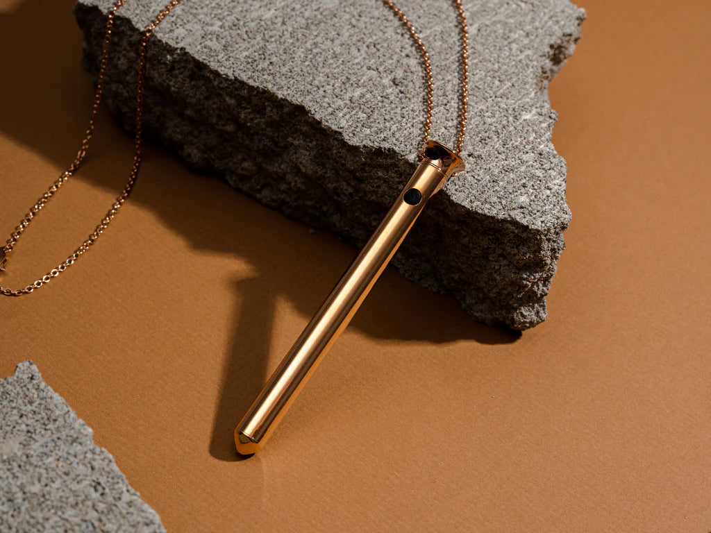 Vesper 2 Vibrator Necklace - 24kt Gold Plated