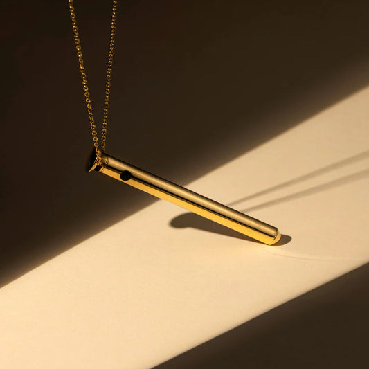 Vesper 2 Vibrator Necklace - 24kt Gold Plated
