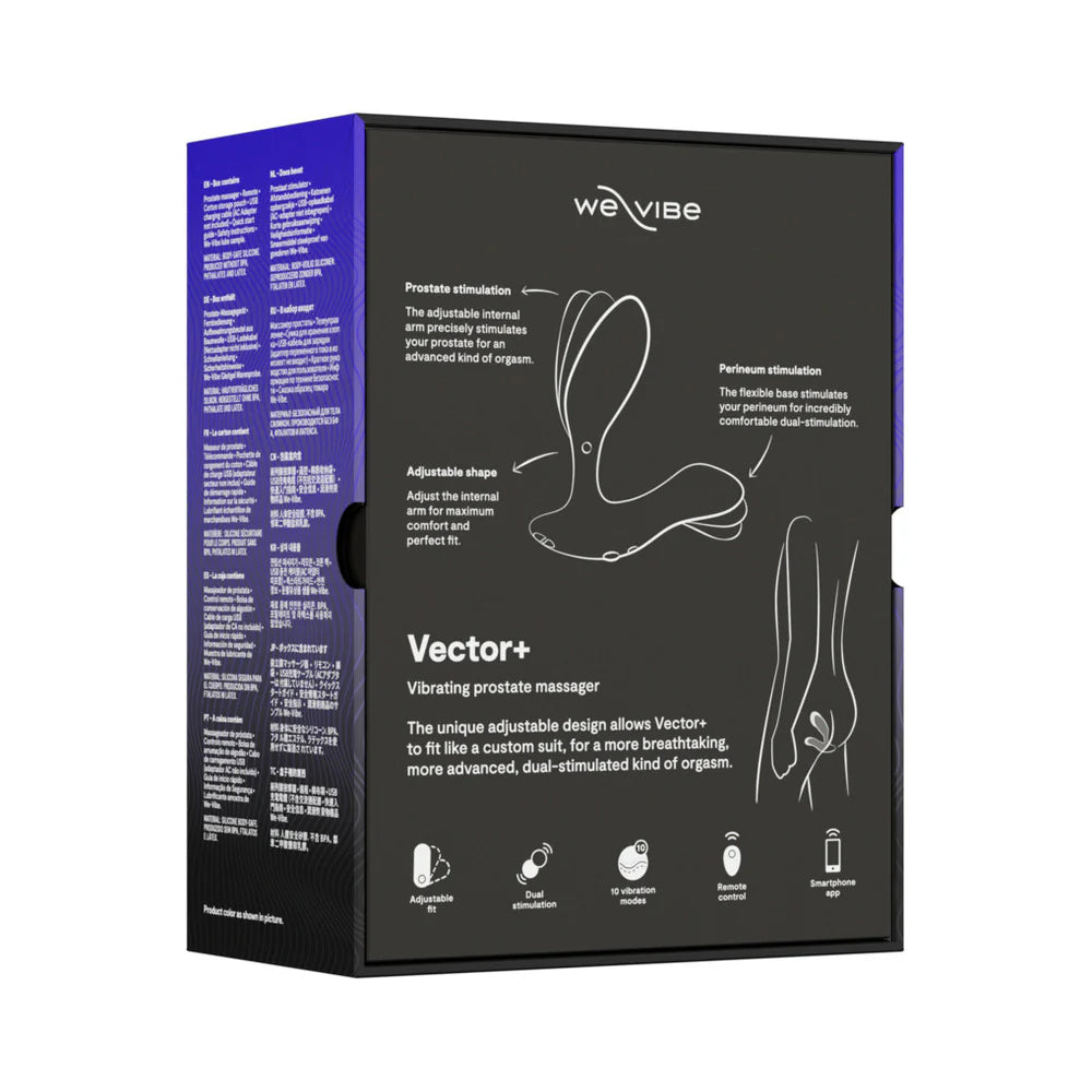 We-Vibe Vector+ Adjustable Prostate Massager – Dual Motor App-Controlled