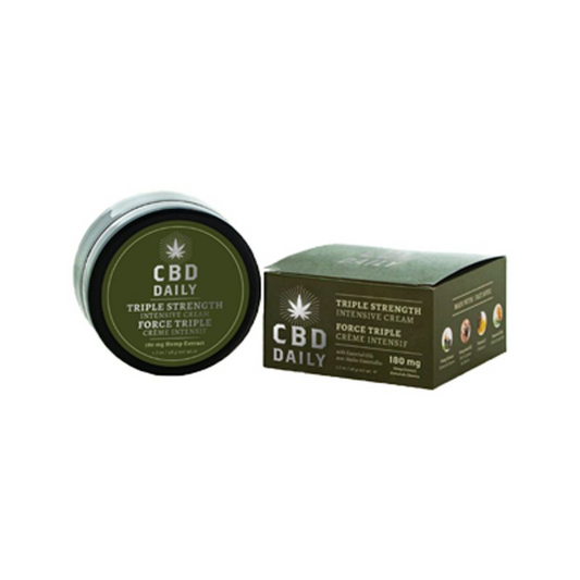 Earthly Body CBD Daily Intensive Cream Triple Strength (Mint Scent) 1.7oz