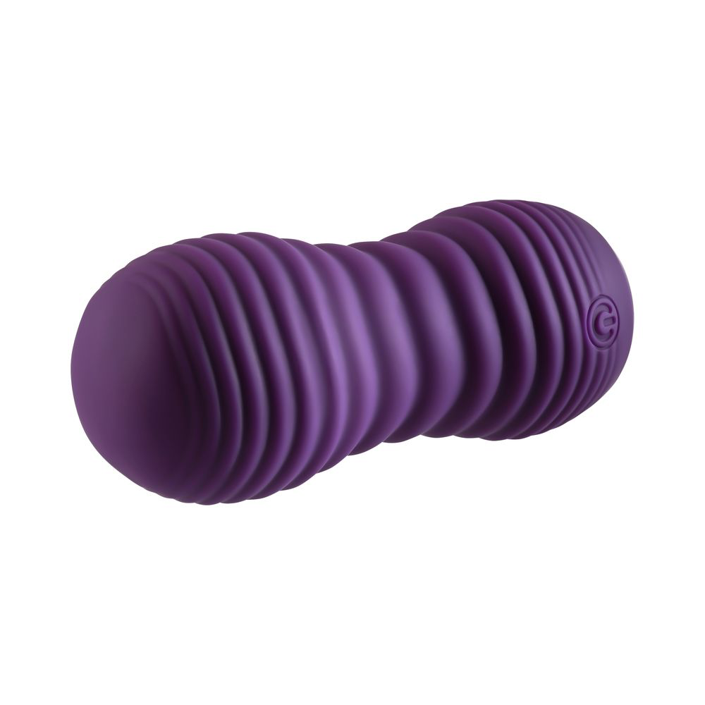 Evolved Eager Egg Rechargeable Remote-Controlled Thrusting Silicone Vibrator Purple