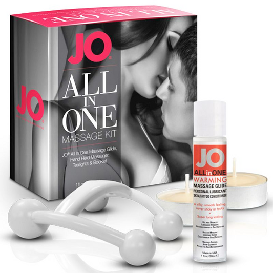 JO All-In-One Massage Glide Kit - Warming (Silicone-Based) 1 fl oz / 30 ml