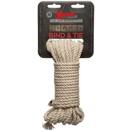 Kink Bind & Tie Hemp Bondage Rope 30ft Natural