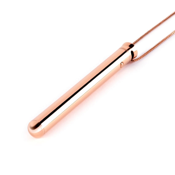 Le Wand Necklace Vibe Discreet Jewelry Vibrator Rose Gold