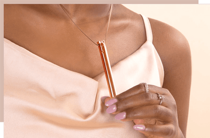 Le Wand Necklace Vibe Discreet Jewelry Vibrator Rose Gold