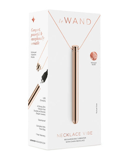 Le Wand Necklace Vibe Discreet Jewelry Vibrator Rose Gold