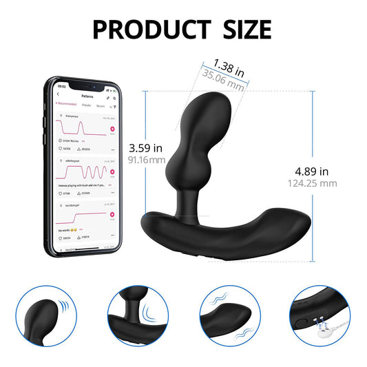 Lovense Edge 2 Bluetooth Remote-Controlled Adjustable Prostate Massager