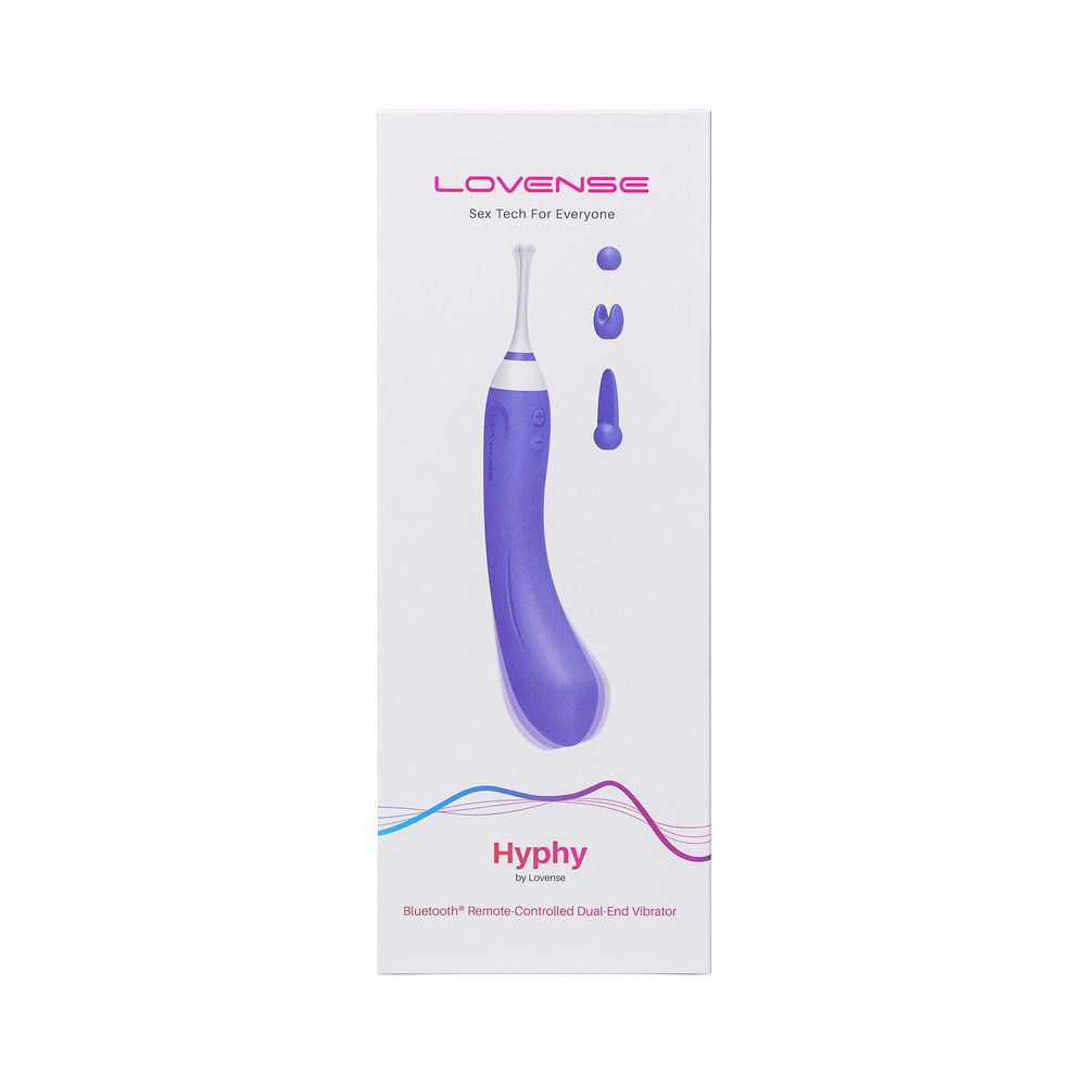 Lovense Hyphy Bluetooth Remote-Controlled Dual-End Vibrator Clitoral and G-Spot Stimulator