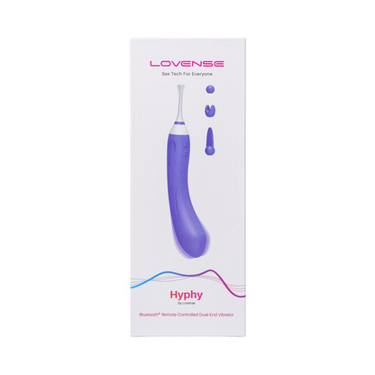 Lovense Hyphy Bluetooth Remote-Controlled Dual-End Vibrator Clitoral and G-Spot Stimulator