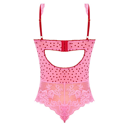 Magic Silk Tickled Pink Balconette Teddy Pink S/M