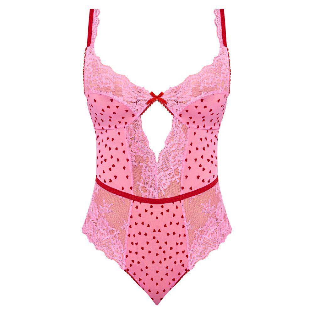 Magic Silk Tickled Pink Balconette Teddy Pink S/M