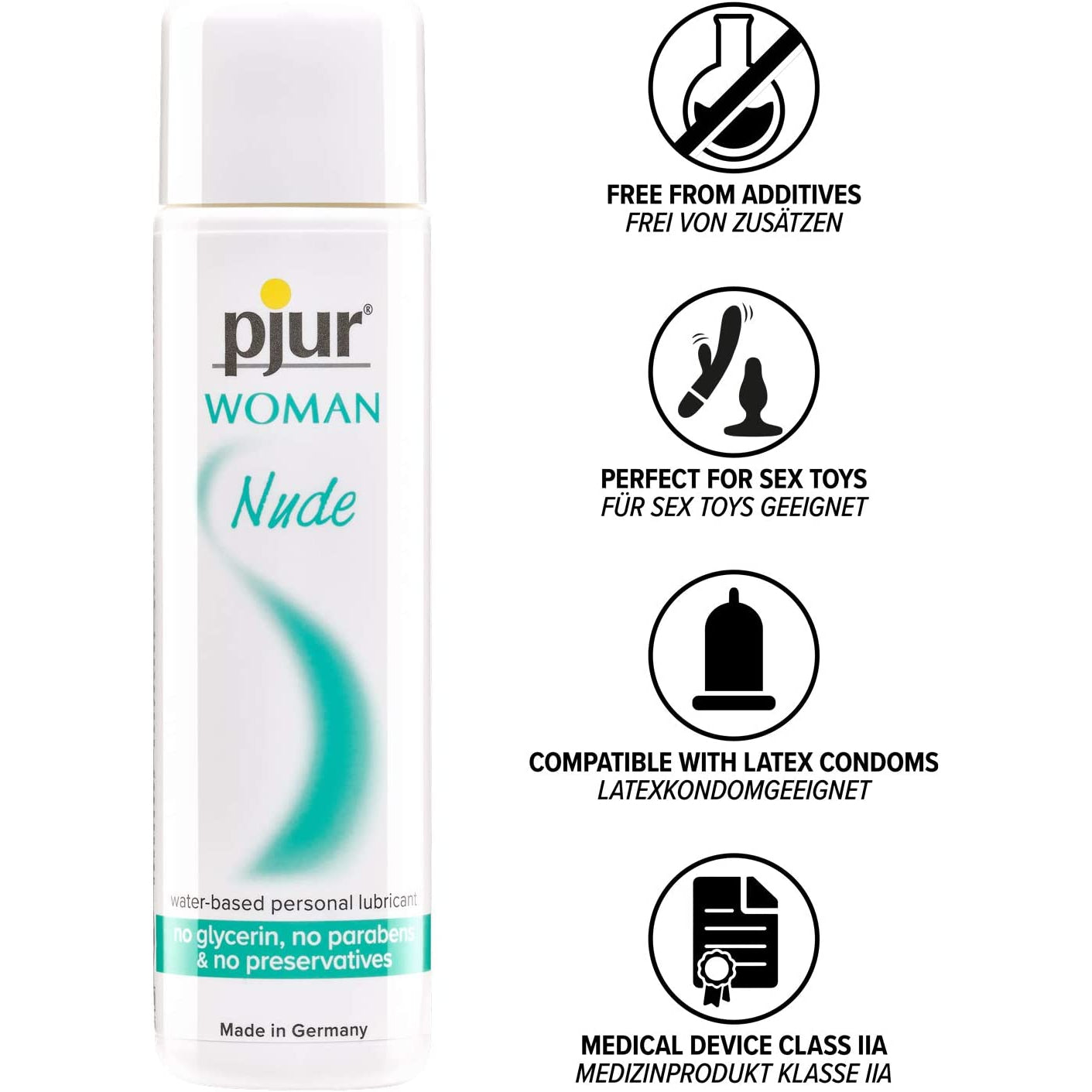Pjur Woman Nude Lubricant - Water-Based | Sensitive Skin 3.4 oz