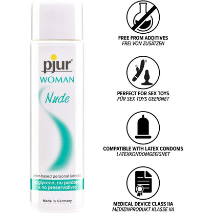 Pjur Woman Nude Lubricant - Water-Based | Sensitive Skin 3.4 oz