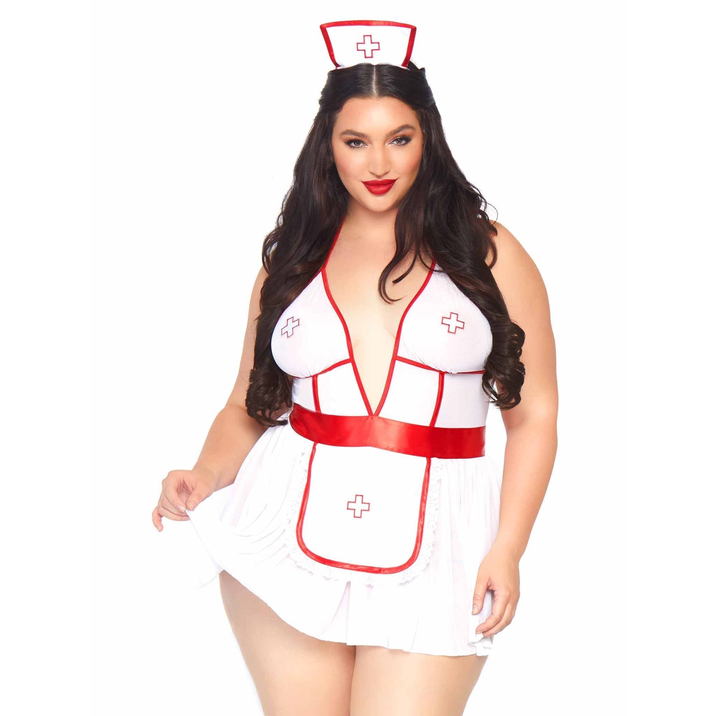 Plus Nightshift Nurse Lingerie Set