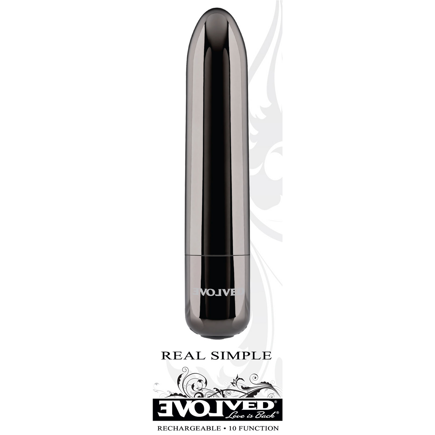 Real Simple Bullet Vibrator - Black Chrome