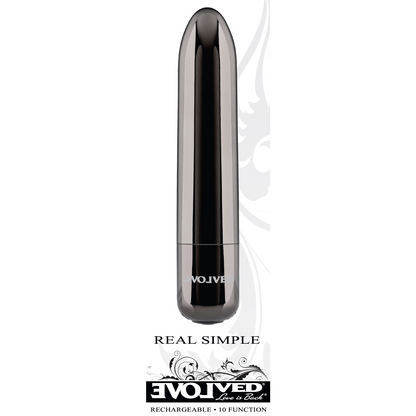 Real Simple Bullet Vibrator - Black Chrome