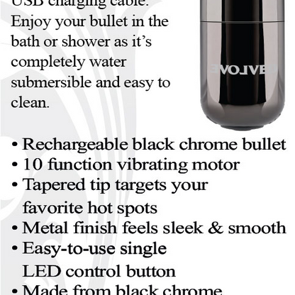Real Simple Bullet Vibrator - Black Chrome