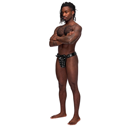 Taurus Leather Thong - One Size - Black