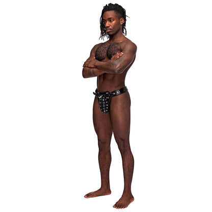 Taurus Leather Thong - One Size - Black