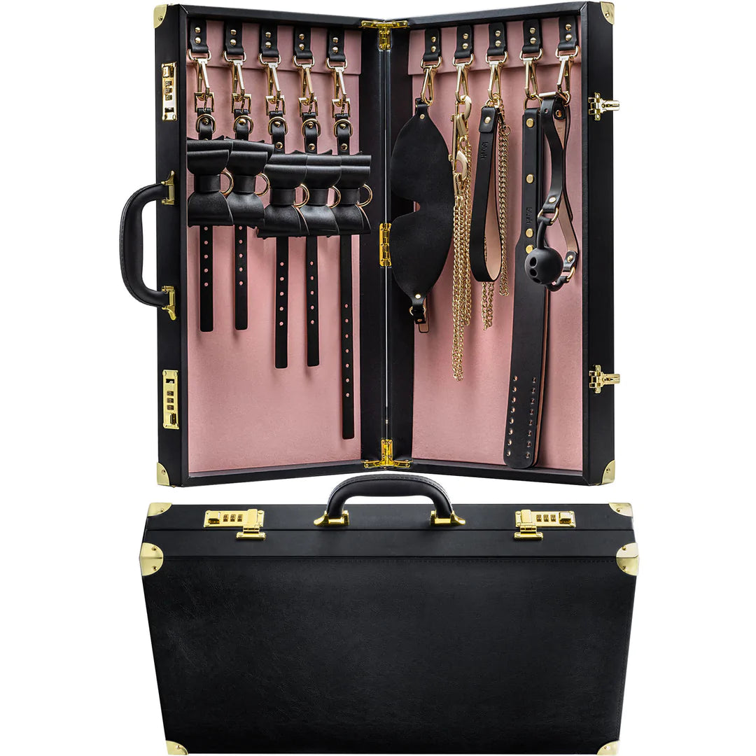 Whole Suitcase! Temptasia Safe Word Bondage Kit with Suitcase Black