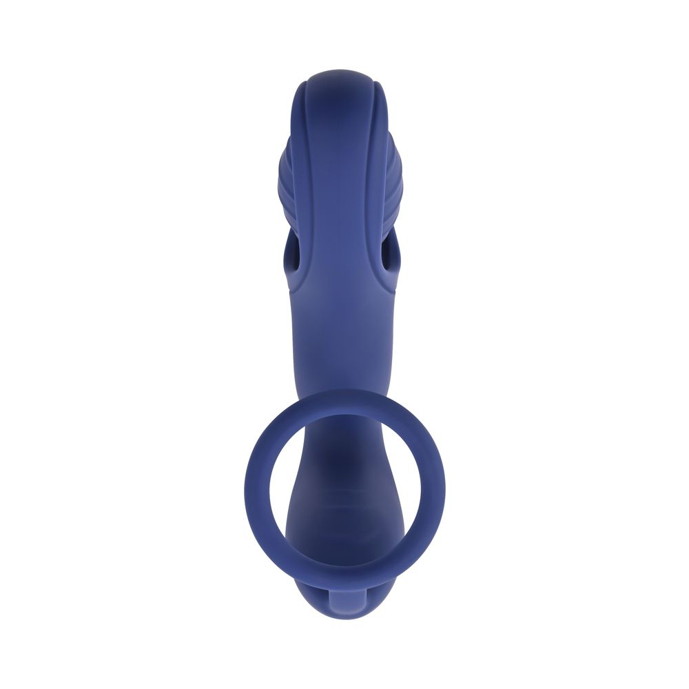 Zero Tolerance Extra Mile Rechargeable Remote-Controlled Silicone Vibrating Prostate Massager with C-Ring Blue