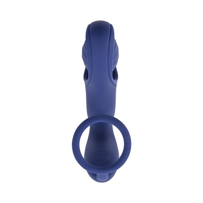 Zero Tolerance Extra Mile Rechargeable Remote-Controlled Silicone Vibrating Prostate Massager with C-Ring Blue
