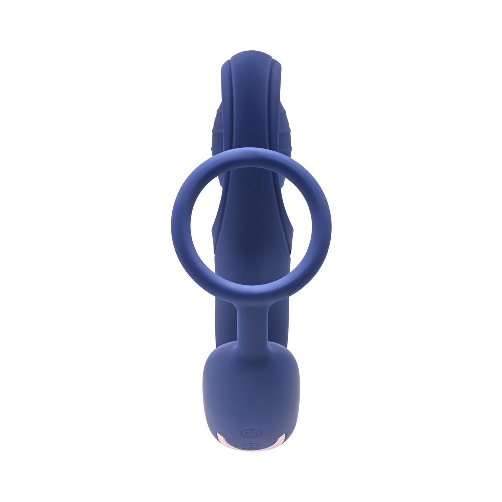 Zero Tolerance Extra Mile Rechargeable Remote-Controlled Silicone Vibrating Prostate Massager with C-Ring Blue