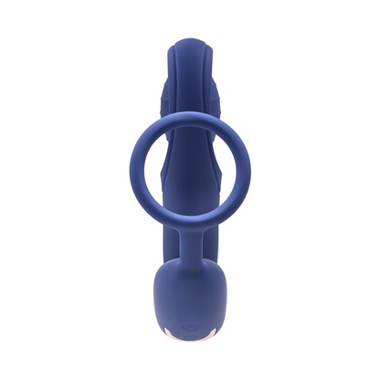 Zero Tolerance Extra Mile Rechargeable Remote-Controlled Silicone Vibrating Prostate Massager with C-Ring Blue